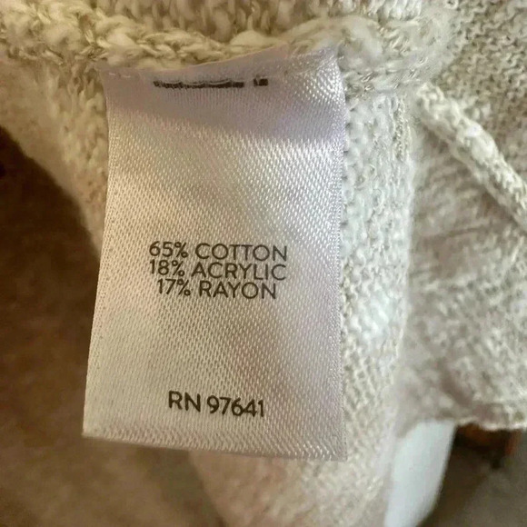 Pure Jill Single Button Long Sleeve Cream Cardigan - Picture 6 of 6